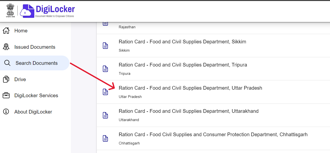 Search Ration Card To Download